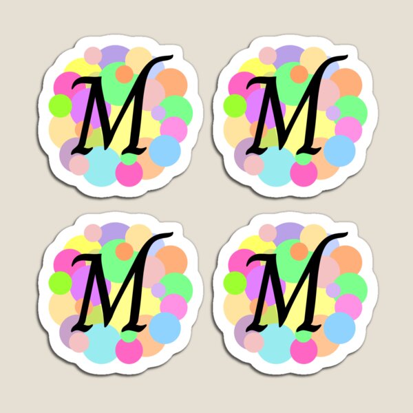Item preview, Colorful Pastel Bubbles Upper Case Letter M Monogram designed and sold by MGonline.