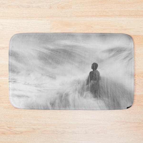 Item preview, Folkestone Mermaid in storm, black and white designed and sold by rogerstanger.