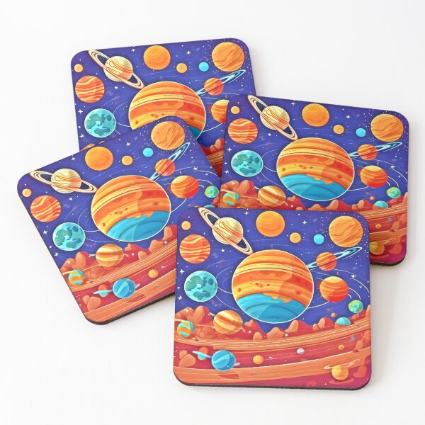 Item preview, Cartoon Solar System designed and sold by Health And Fitness Posts e-Store.