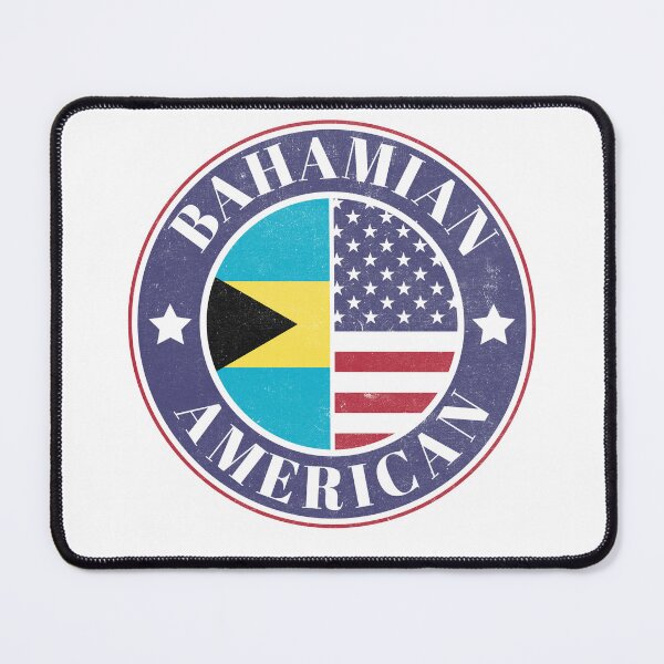 Item preview, Proud Bahamian-American Badge - The Bahamas Flag designed and sold by chrisrivait.