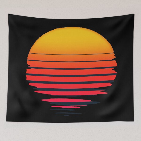Item preview, Synthwave Anime Sun 3 designed and sold by Synthwave Poem.