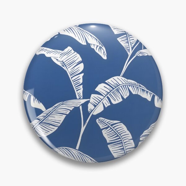 Item preview, banana leaf white lines navy blue background designed and sold by kizenya.