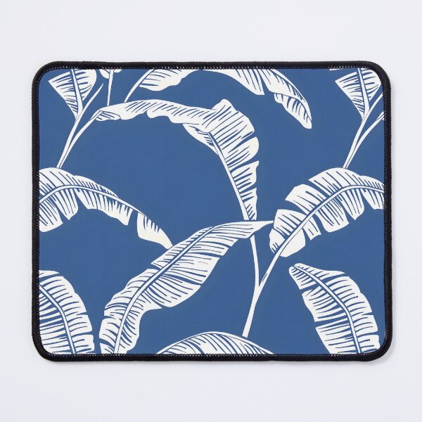 Item preview, banana leaf white lines navy blue background designed and sold by kizenya.