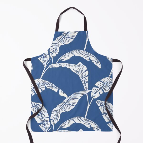 Item preview, banana leaf white lines navy blue background designed and sold by kizenya.