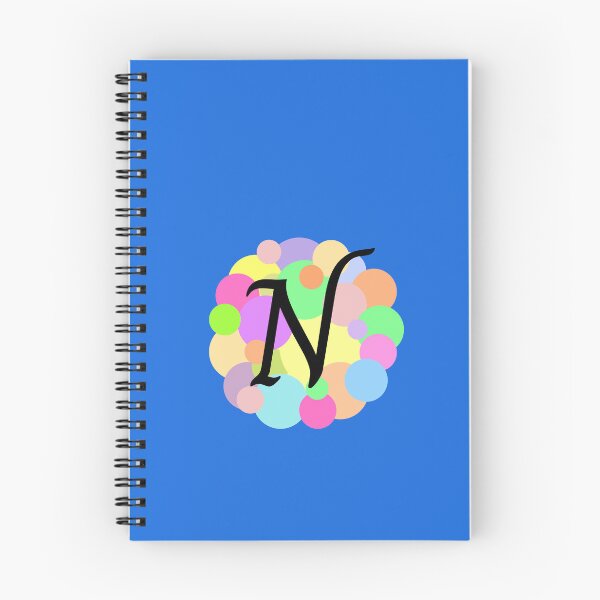 Item preview, Colorful Pastel Bubbles Upper Case Letter N Monogram designed and sold by MGonline.