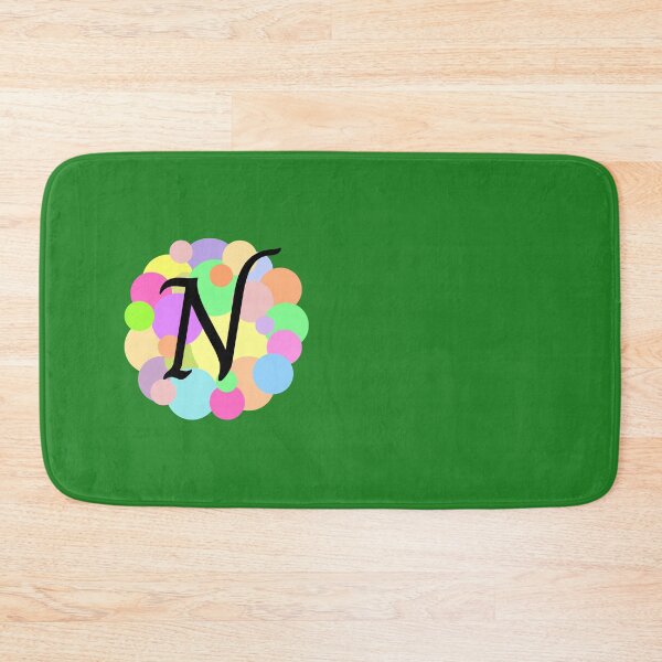 Item preview, Colorful Pastel Bubbles Upper Case Letter N Monogram designed and sold by MGonline.