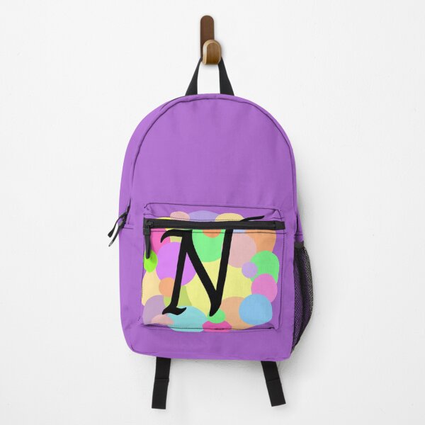 Item preview, Colorful Pastel Bubbles Upper Case Letter N Monogram designed and sold by MGonline.