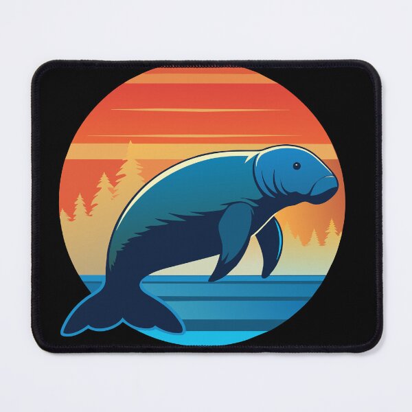 Item preview, Manatee Sunset Retro Vintage designed and sold by Lelijo.