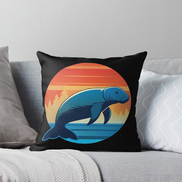 Item preview, Manatee Sunset Retro Vintage designed and sold by Lelijo.