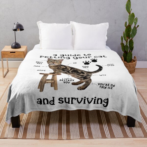 Item preview, guide to petting your cat and surviving designed and sold by belladesign7.