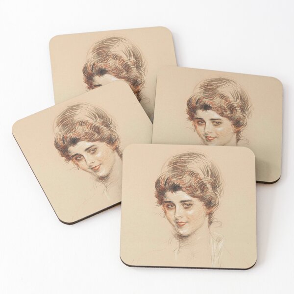 Item preview, Bust Portrait of a Woman Smiling (20th century) - Paul César Helleu designed and sold by SALON DES ARTS.