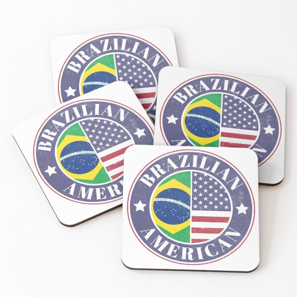 Item preview, Proud Brazilian-American Badge - Brazil Flag designed and sold by chrisrivait.