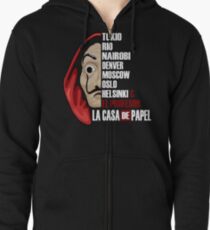 La Casa de Papel Zipped Hoodie