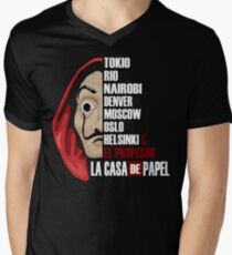 La Casa de Papel Men's V-Neck T-Shirt