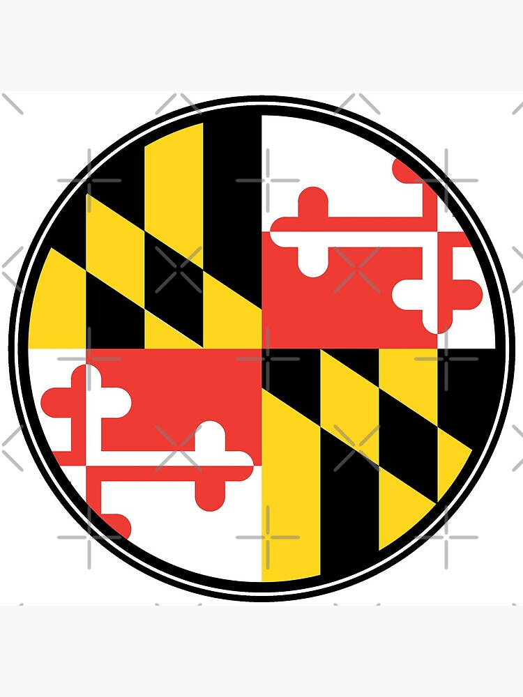 "Maryland Flag Logo Circle" Poster by MayhemDesigns | Redbubble