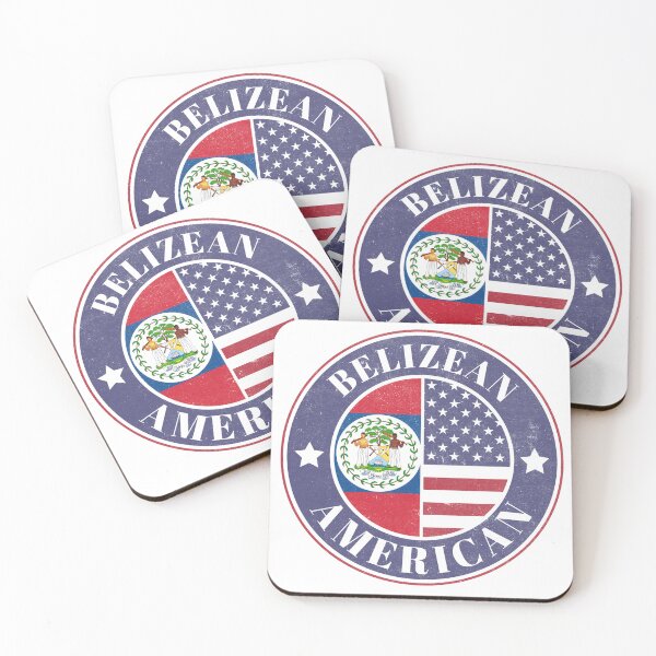 Item preview, Proud Belizean-American Badge - Belize Flag designed and sold by chrisrivait.