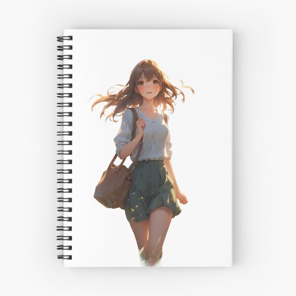 Item preview, Anime Beauty: Girl Walking in Lush Green Field designed and sold by Zivoo.