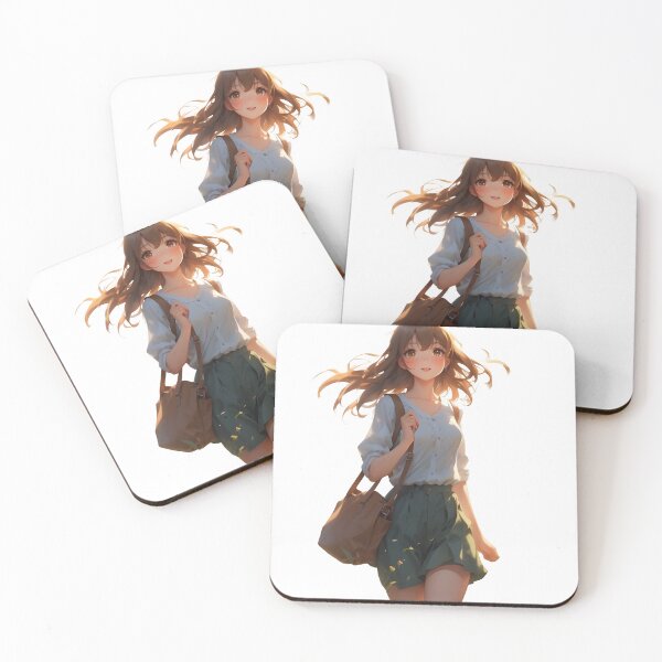 Item preview, Anime Beauty: Girl Walking in Lush Green Field designed and sold by Zivoo.
