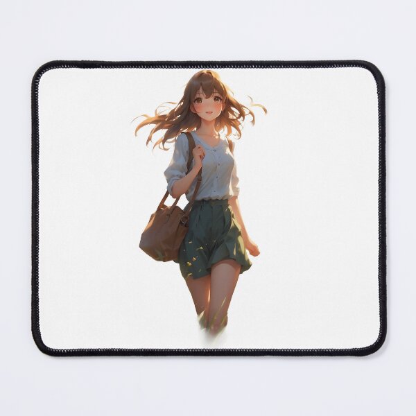 Item preview, Anime Beauty: Girl Walking in Lush Green Field designed and sold by Zivoo.