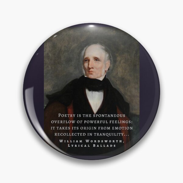 Item preview, William Wordsworth portrait and quote: Poetry is the spontaneous overflow of powerful feelings: it takes its origin from emotion recollected in tranquillity...  designed and sold by artbleed.