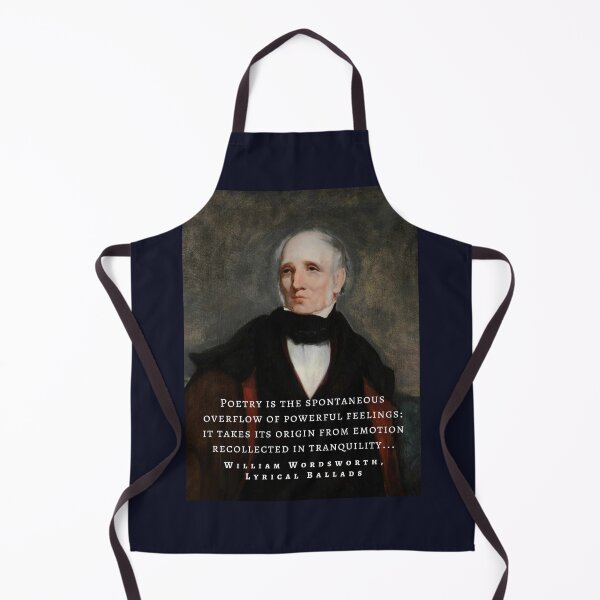 Item preview, William Wordsworth portrait and quote: Poetry is the spontaneous overflow of powerful feelings: it takes its origin from emotion recollected in tranquillity... designed and sold by artbleed.