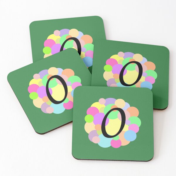 Item preview, Colorful Pastel Bubbles Upper Case Letter O Monogram designed and sold by MGonline.