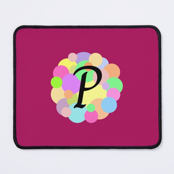 Item preview, Colorful Pastel Bubbles Upper Case Letter P Monogram designed and sold by MGonline.