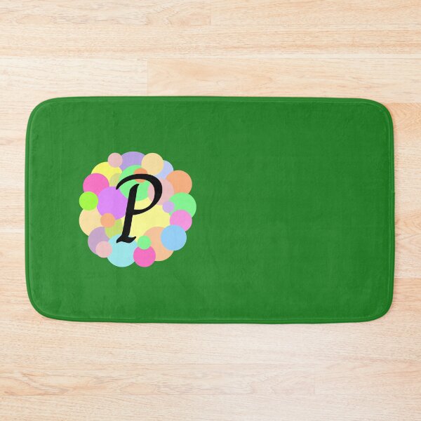Item preview, Colorful Pastel Bubbles Upper Case Letter P Monogram designed and sold by MGonline.