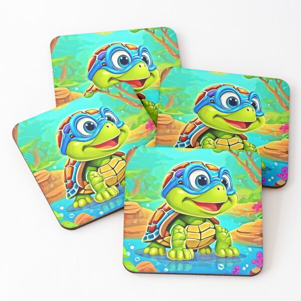 Item preview, Baby Turtle Cartoon Art designed and sold by Health And Fitness Posts e-Store.