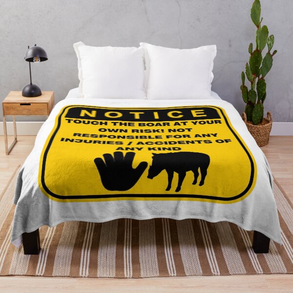 Item preview, NOTICE - Touch at your own risk (Boar) designed and sold by ArtsyCity.