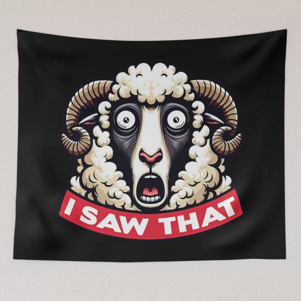 Item preview, I Saw That meme Sheep designed and sold by plushism.