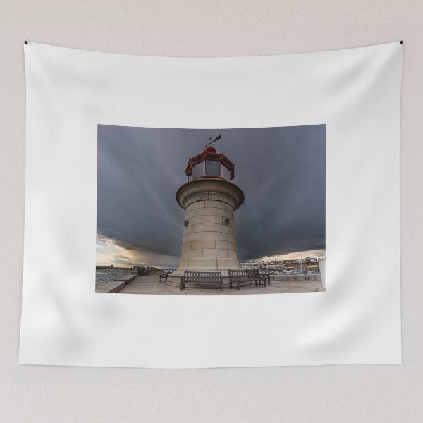 Item preview, Ramsgate Lighthouse and Harbour Storm Approaching designed and sold by rogerstanger.