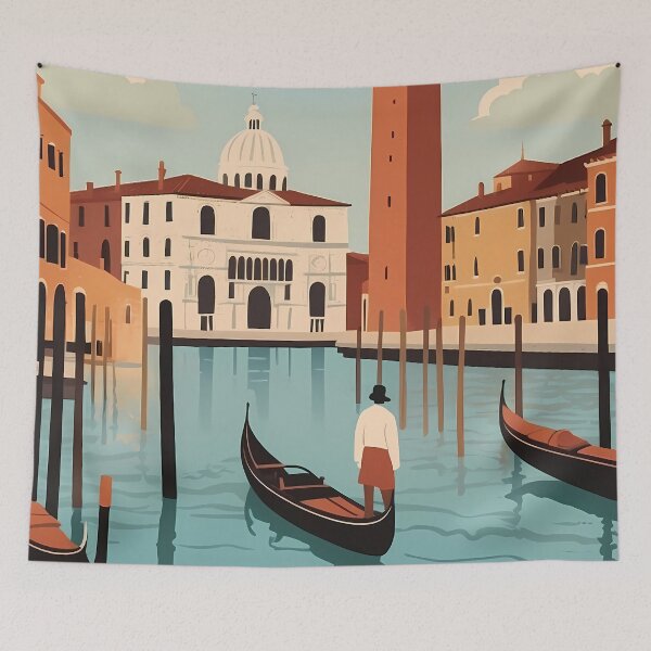 Item preview, Vintage travel poster of Venice, Italy designed and sold by VintageFlow.