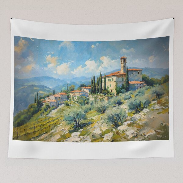 Item preview, Tuscan Village On Hill designed and sold by Conor McGuire.