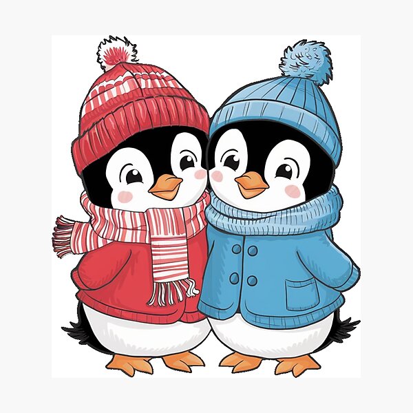 Item preview, Winter penguins designed and sold by WildernessTints.