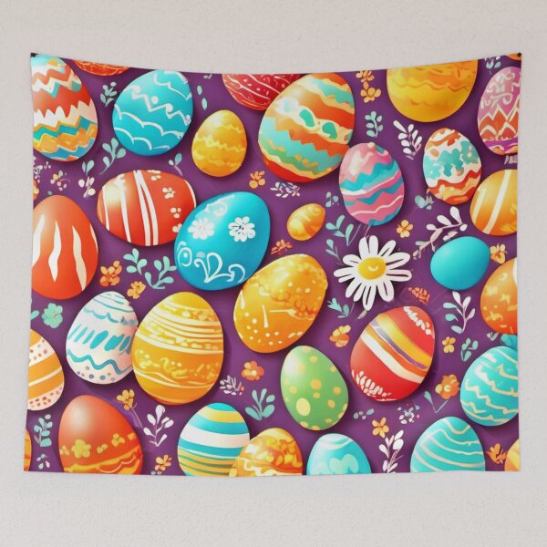 Item preview, Egg-citing Easter Cartoon Themed Art designed and sold by Health And Fitness Posts e-Store.