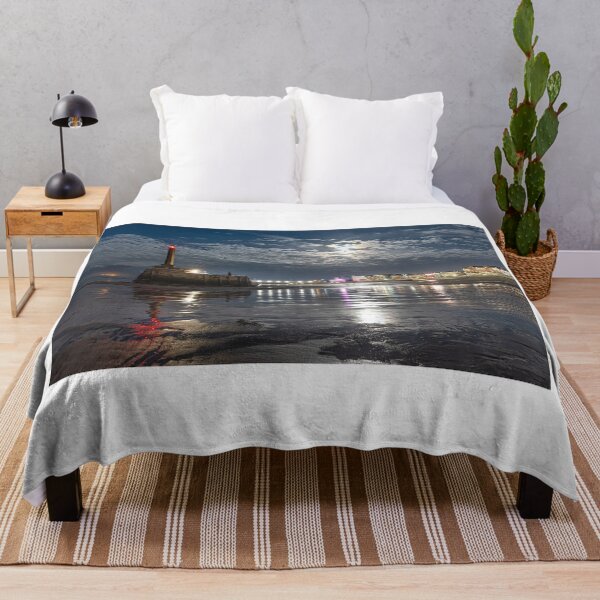 Item preview, Margate Harbour and Town under moonlight designed and sold by rogerstanger.