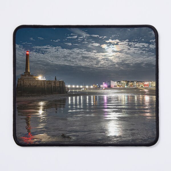 Item preview, Margate Harbour and Town under moonlight designed and sold by rogerstanger.