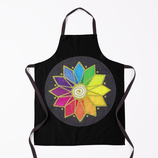 Item preview, Color Wheel Flower With Golden Spiral designed and sold by CozyPixelFluff.