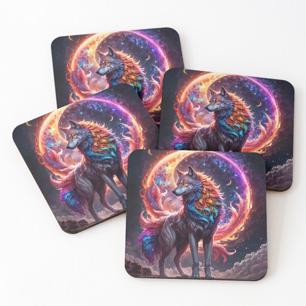 Item preview, Wolf Art Moon Galaxy designed and sold by BeebooDesign.