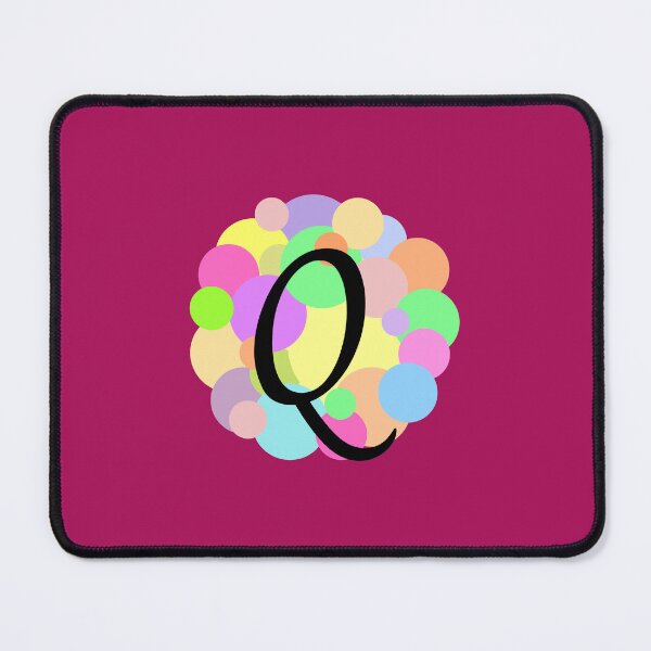 Item preview, Colorful Pastel Bubbles Upper Case Letter Q Monogram designed and sold by MGonline.
