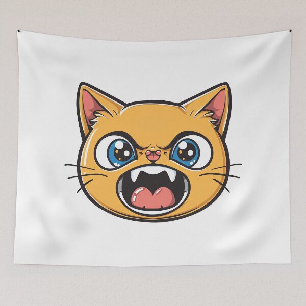 Item preview, Orange Cat Screaming designed and sold by Crazycatgraphic.