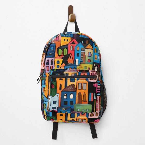 Aperçu de l'œuvre Modèle de maisons de ville Art Brut créée et vendue par sheprint.