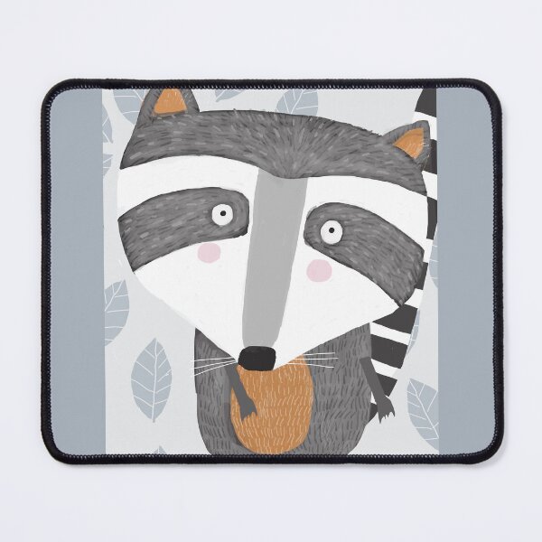 Item preview, Raccoon with Leaf Pattern by Artist Carla Daly designed and sold by Carla Daly.