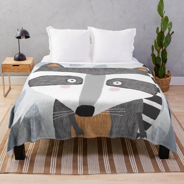 Item preview, Raccoon with Leaf Pattern by Artist Carla Daly designed and sold by Carla Daly.