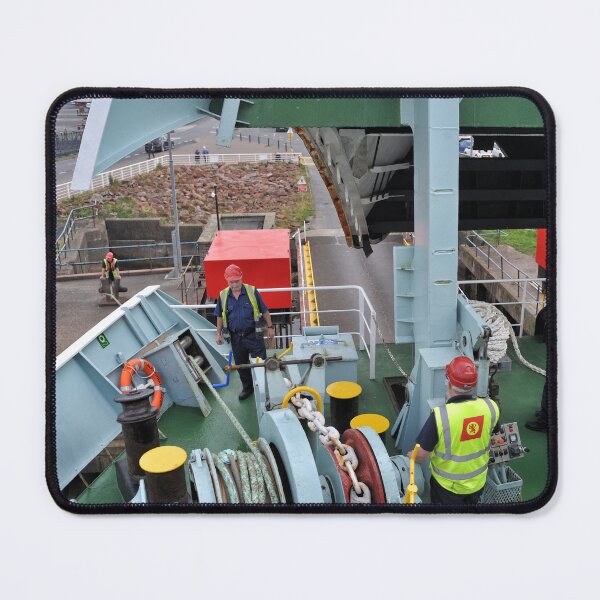 Item preview, Crew getting ready to lower the ferry doors - Ardrossan, Scotland designed and sold by Richard Flint.