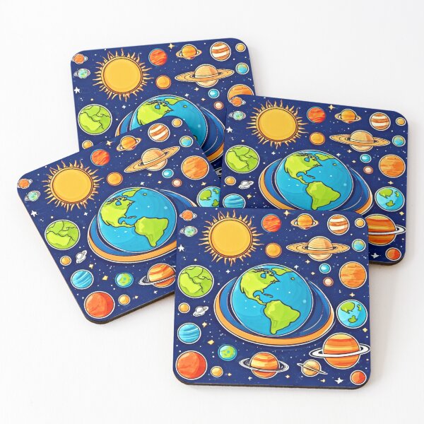 Item preview, Planets in Cartoon Style designed and sold by Health And Fitness Posts e-Store.
