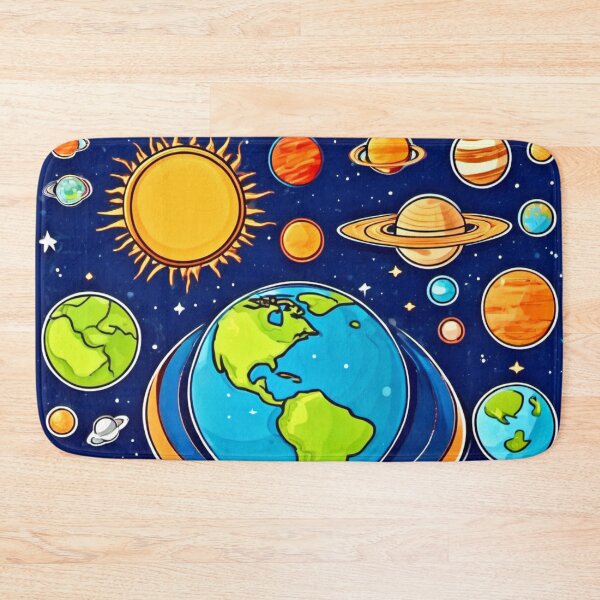 Item preview, Planets in Cartoon Style designed and sold by Health And Fitness Posts e-Store.