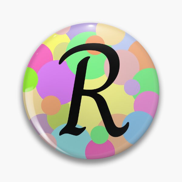 Item preview, Colorful Pastel Bubbles Upper Case Letter R Monogram designed and sold by MGonline.
