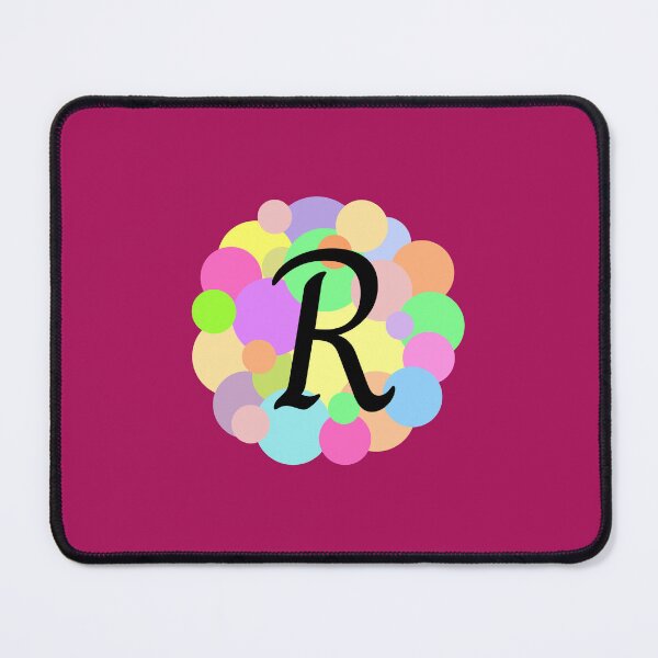 Item preview, Colorful Pastel Bubbles Upper Case Letter R Monogram designed and sold by MGonline.